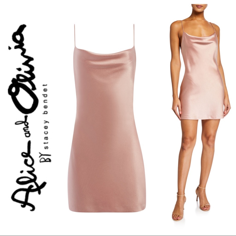 Sold 🆕ALICE + OLIVIA Harmony Roseslip dress Sz 10 - Picture 1 of 16